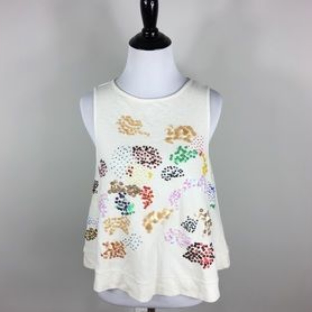 Anthropologie Sequin Swing Sweater tank